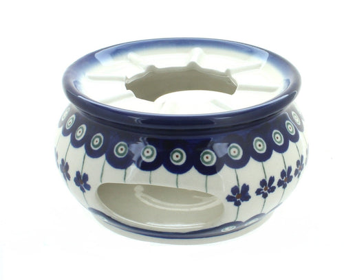 Polish Pottery Flowering Peacock Teapot Warmer