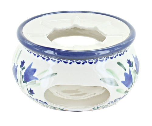 Polish Pottery Blue Tulip Teapot Warmer