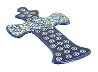Polish Pottery Seaside Swirl Cross