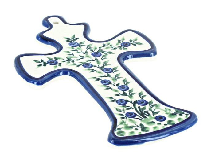 Polish Pottery Porcelain Vine Cross