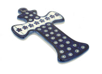 Polish Pottery Flowering Peacock Cross