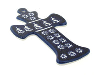 Polish Pottery Winter Nights Cross