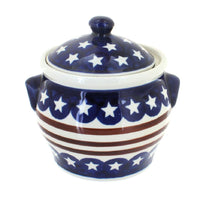 Polish Pottery Stars & Stripes Small Canister