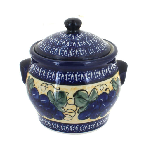 Polish Pottery Grapes Medium Canister