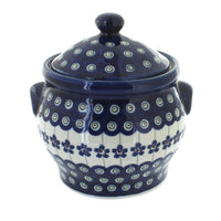 Polish Pottery Flowering Peacock Medium Canister