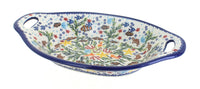 Polish Pottery Atlantis Bread Tray with Handles