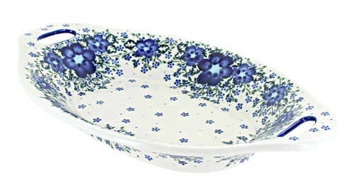 Polish Pottery Melanie Bread Tray with Handles