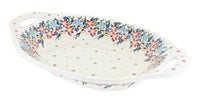 Polish Pottery Tara Bread Tray with Handles