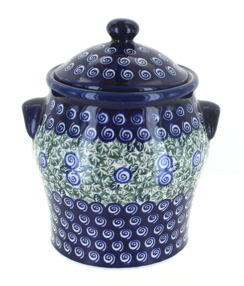 Polish Pottery Seaside Swirl Large Canister