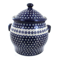 Polish Pottery Flowering Peacock Cookie Jar