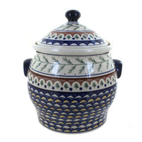 Polish Pottery Evergreen Cookie Jar