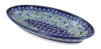 Polish Pottery Seaside Swirl Small Oval Platter