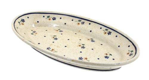 Polish Pottery Country Meadow Small Oval Platter