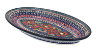 Polish Pottery Jungle Flower Small Oval Platter