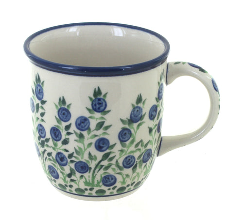 Polish Pottery Porcelain Vine Plain Coffee Mug
