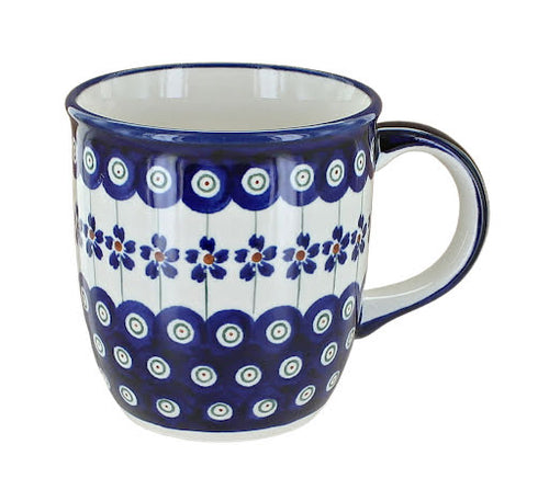 Flowering Peacock Plain Coffee Mug – Blue Rose Pottery