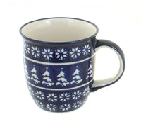 Polish Pottery Winter Nights Plain Coffee Mug