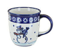 Polish Pottery Frosty Friend Plain Coffee Mug