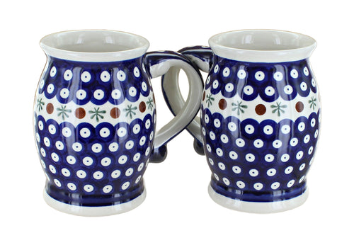 Polish Pottery Nature Beer Mug Set