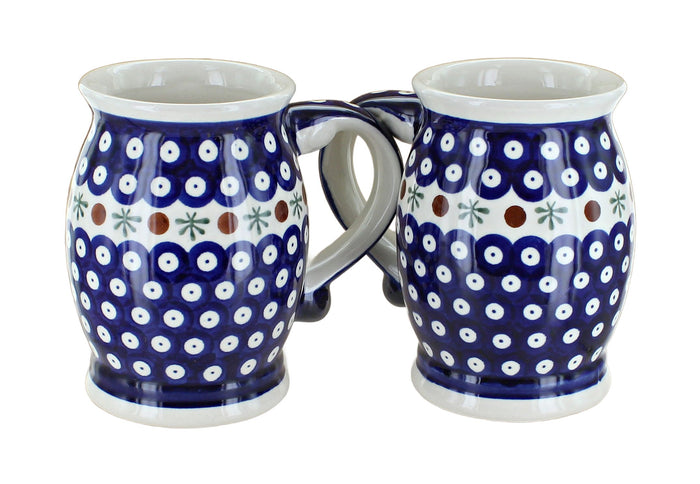 Polish Pottery Nature Beer Mug Set