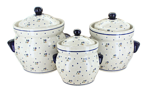 Polish Pottery Country Meadow Large Canister Set