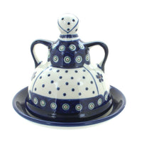 Polish Pottery Flowering Peacock Small Cheese Lady