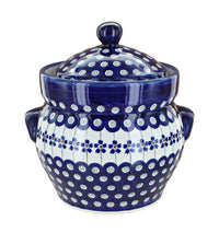 Polish Pottery Flowering Peacock Small Container