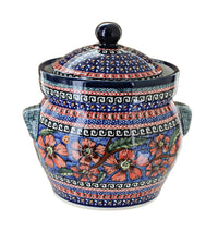Polish Pottery Jungle Flower Small Canister