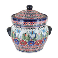 Polish Pottery Floral Butterfly Medium Container