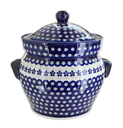 Polish Pottery Flowering Peacock Large Container