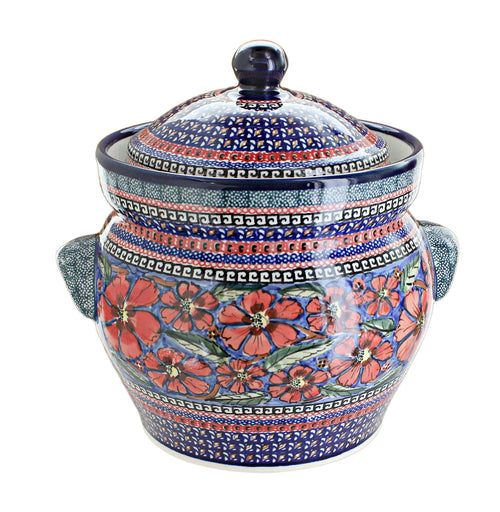 Polish Pottery Jungle Flower Large Container
