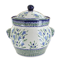 Polish Pottery Blue Tulip Large Container