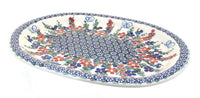 Polish Pottery Garden Butterfly Large Oval Platter