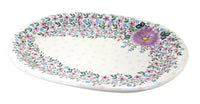 Polish Pottery Lilac Garden Large Oval Platter