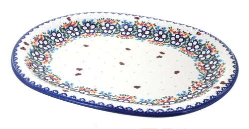 Polish Pottery Scarlett Large Oval Platter