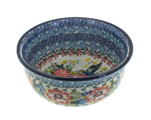 Polish Pottery Hummingbird Small Bowl