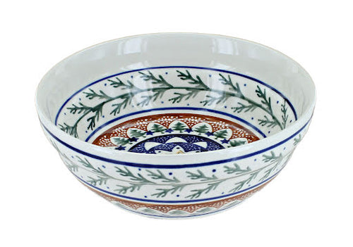 Polish Pottery Evergreen Cereal/Soup Bowl