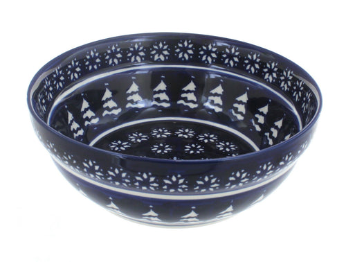 Polish Pottery Winter Nights Cereal/Soup Bowl
