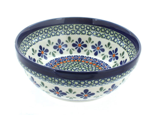 Polish Pottery Mosaic Flower Cereal/Soup Bowl