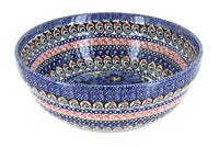 Polish Pottery Blue Art Cereal/Soup Bowl