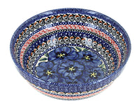 Blue Art Cereal/Soup Bowl Polish Pottery