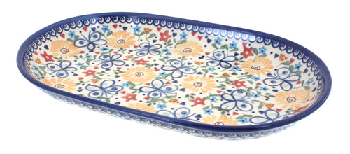 Polish Pottery Butterfly Large Oval Dish