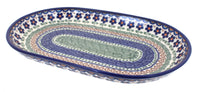 Polish Pottery Aztec Flower Large Oval Dish