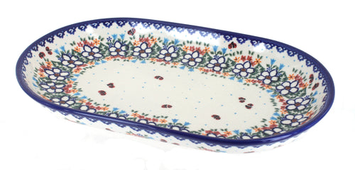 Polish Pottery Scarlett Large Oval Dish