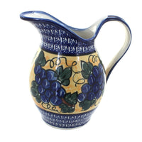 Polish Pottery Grapes Pitcher