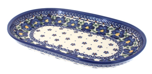 Polish Pottery Spring Blossom Medium Oval Dish