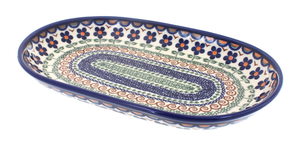 Aztec Flower Medium Oval Dish