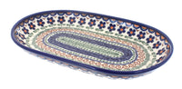 Polish Pottery Aztec Flower Medium Oval Dish