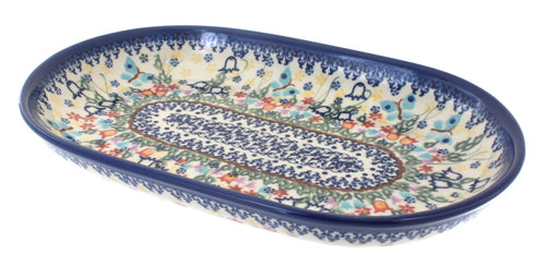 Polish Pottery Garden of Eden Medium Oval Dish