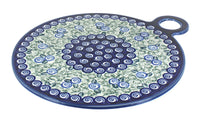 Polish Pottery Seaside Swirl Round Cutting Board